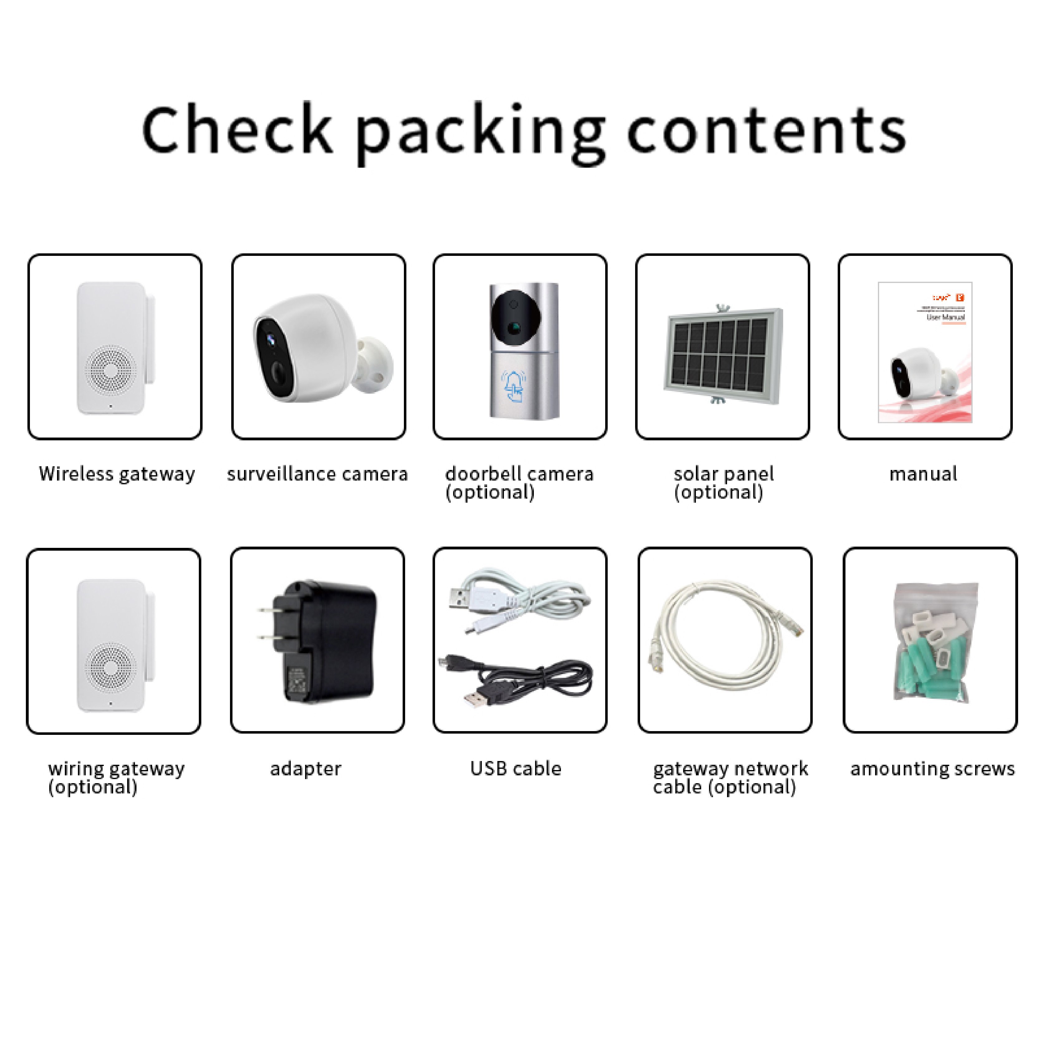 Manufacturer 1080P HD 2mp Tuya IP Network Surveillance Night Vision Home Security Camera System Wireless Solar CCTV Camera