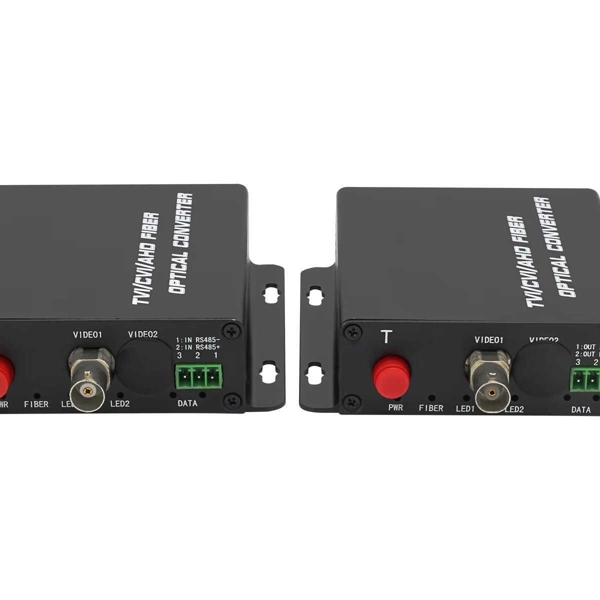 1 Bnc Port CCTV HD TVI CVI AHD Data RS485 Over Fiber Optic Converter For Video Camera CCTV System