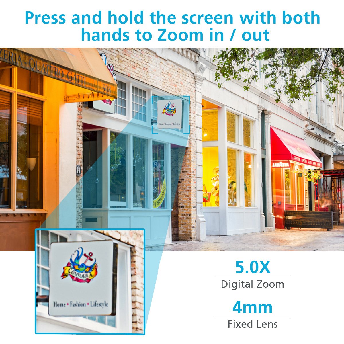 Dual Lens 8MP iCSee Smart out door security camera Wireless 5X Zoom HD Wifi Network Cctv Cameras for home