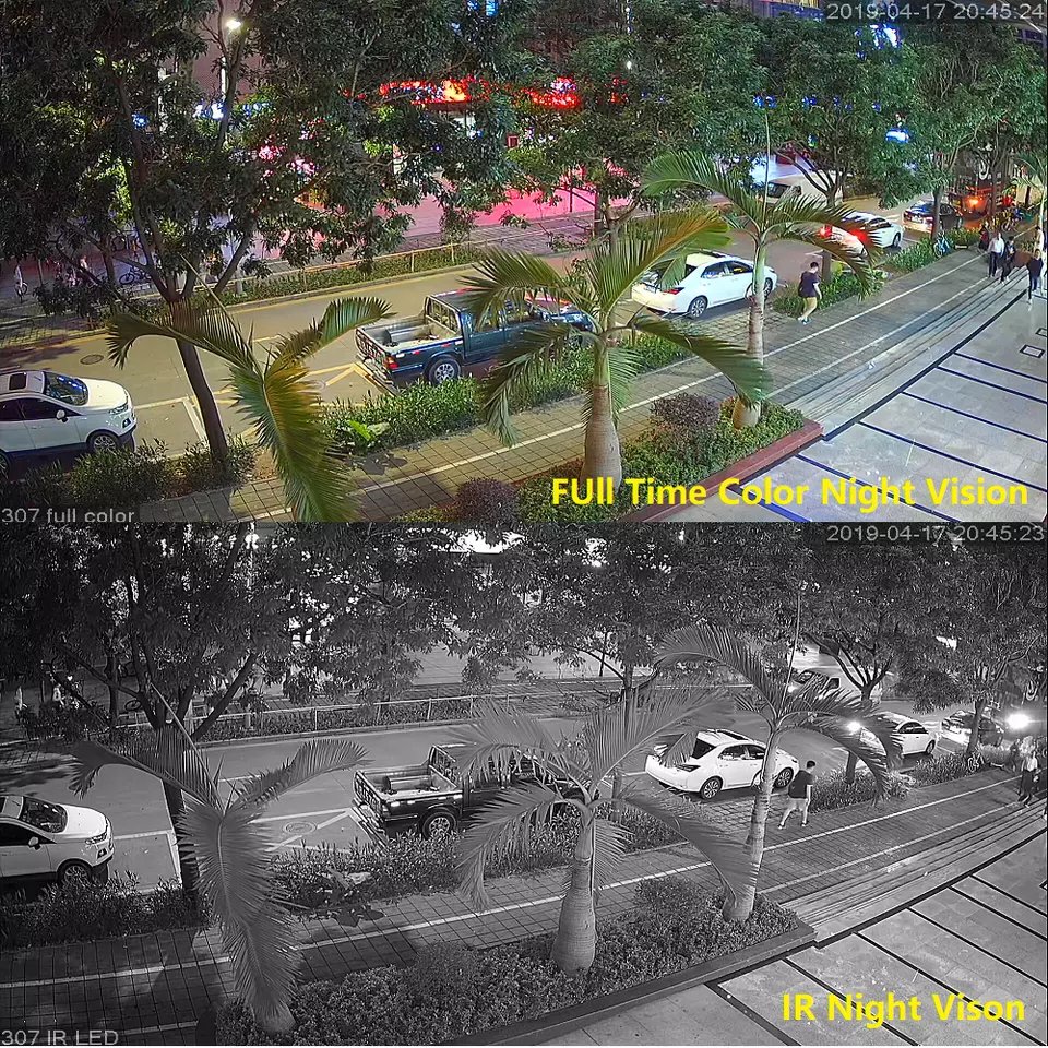 2MP Colorful Night Vision Security Camera CCTV AHD Outdoor Video Surveillance Camera Analog Waterproof Warm light AHD Camera