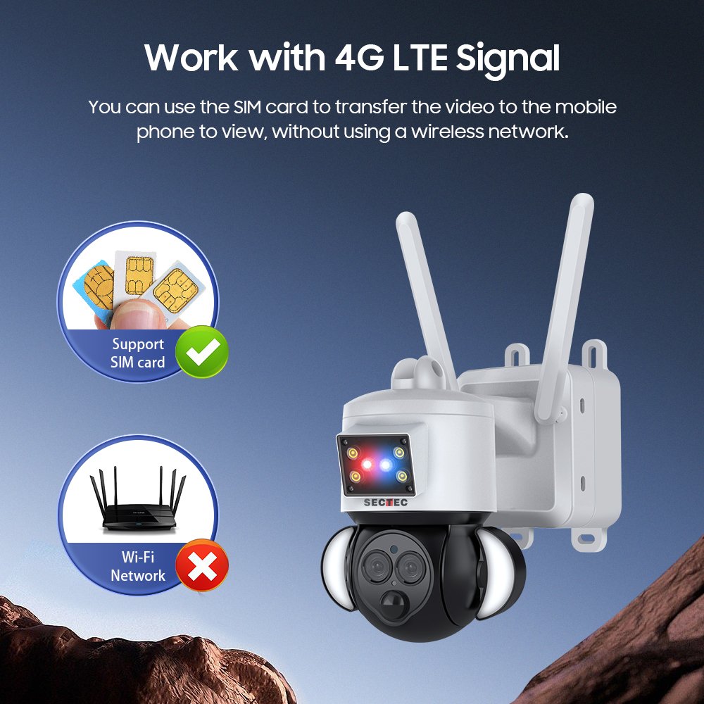 6MP 12X Zoom Low Power 360 Web Ptz Outdoor 20W Solar Panel Night Vision Security Camera System Waterproof Network Camera