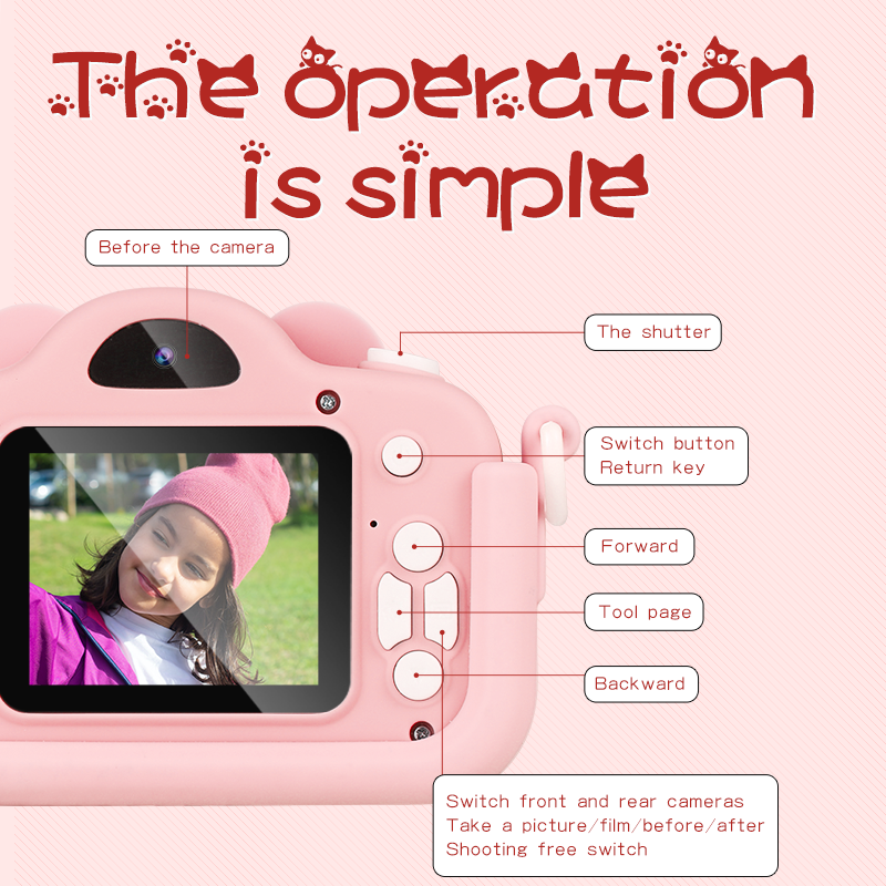 Gift Photographing Children's Toys Digital Birthday Camera Girl HD Print Mini camera Boy