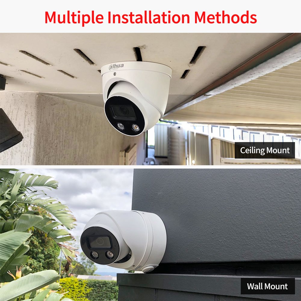 OEM Dahua 4MP 8MP Starlight Eyeball Black IP Camera 4K IR Face Detection 5MP PoE Turret Network Camera