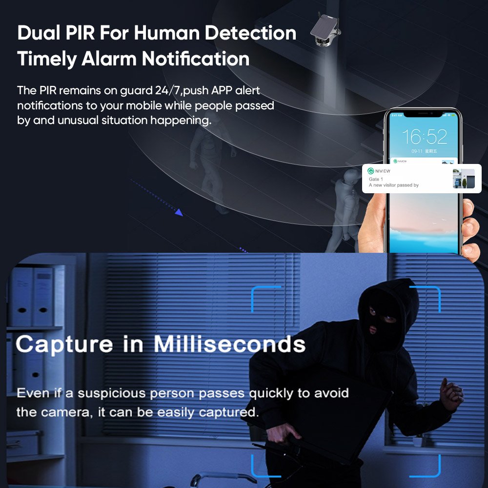 LS VISION HD 4K 8mp 180 Degree Wifi 4G Colorful Night Vision Panoramic Solar Powered Battery Solar Camera 4g