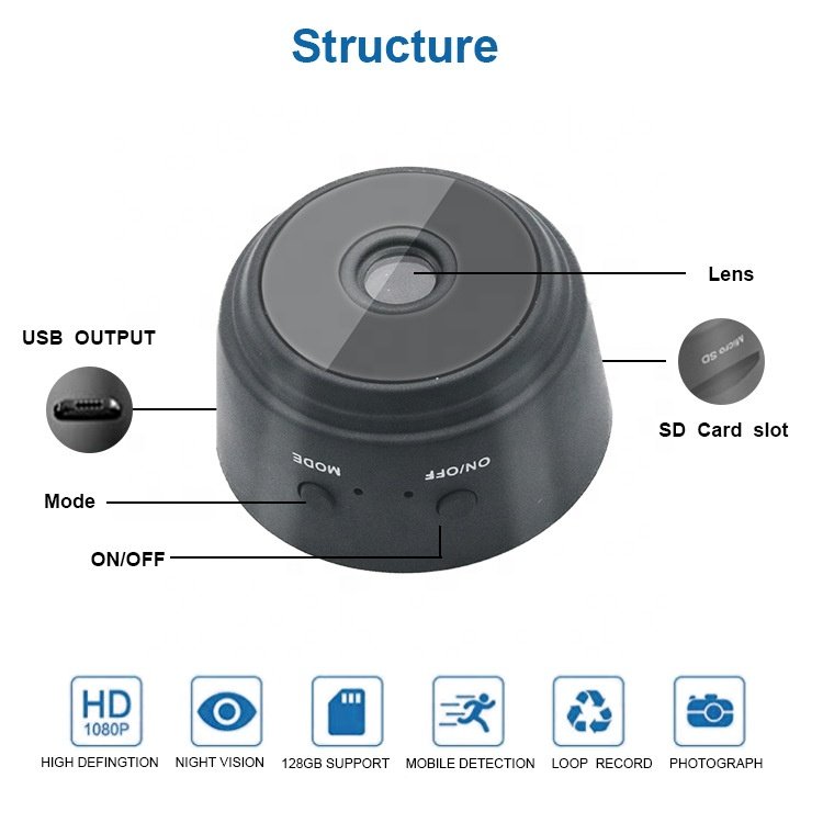 motion detection hotsport network battery a9 mini camera
