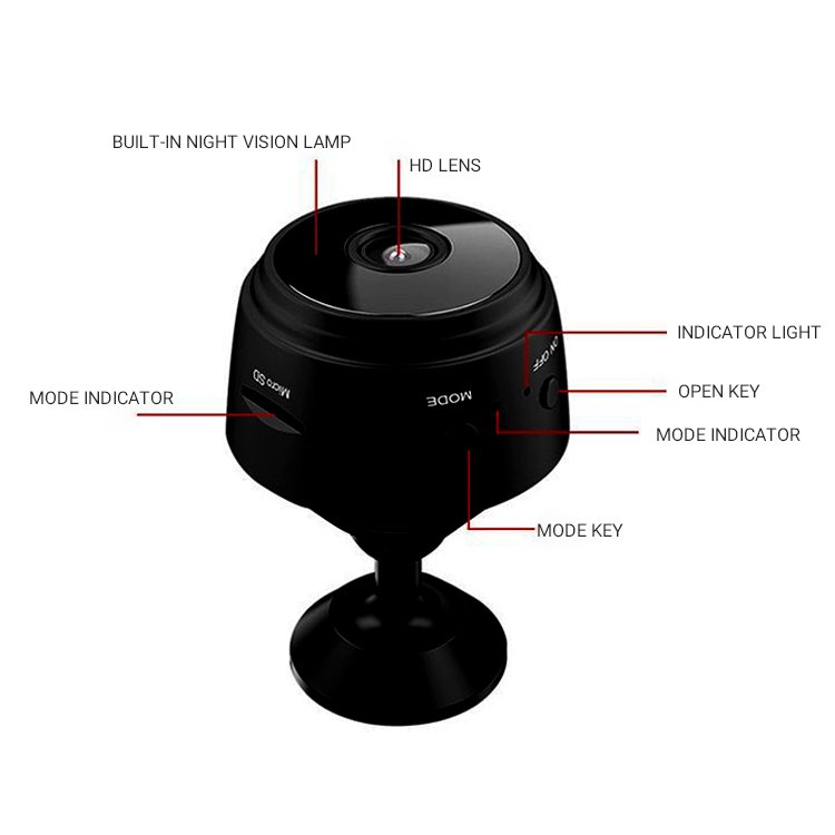 Mini A9 wifi HD remote wireless voice wireless security motion detection playback camera