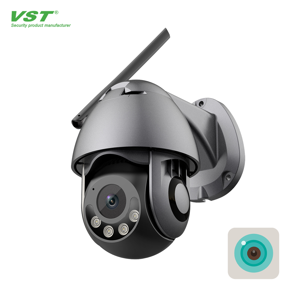ICSEE 4MP Wifi CCTV IP Dome Camera Silver Black PTZ Night Vision 50M Indoor Network Security 2.4G Motion Detection Outdoor Cloud