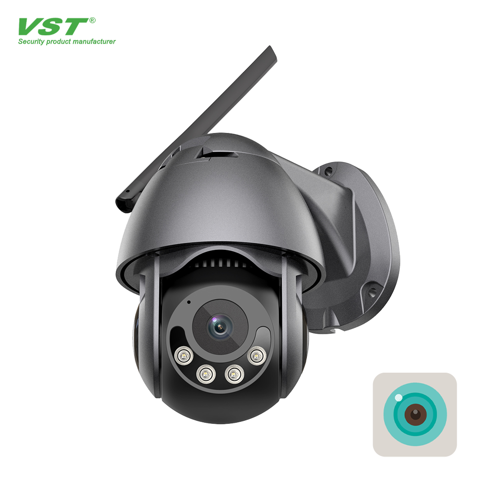 ICSEE 4MP Wifi CCTV IP Dome Camera Silver Black PTZ Night Vision 50M Indoor Network Security 2.4G Motion Detection Outdoor Cloud