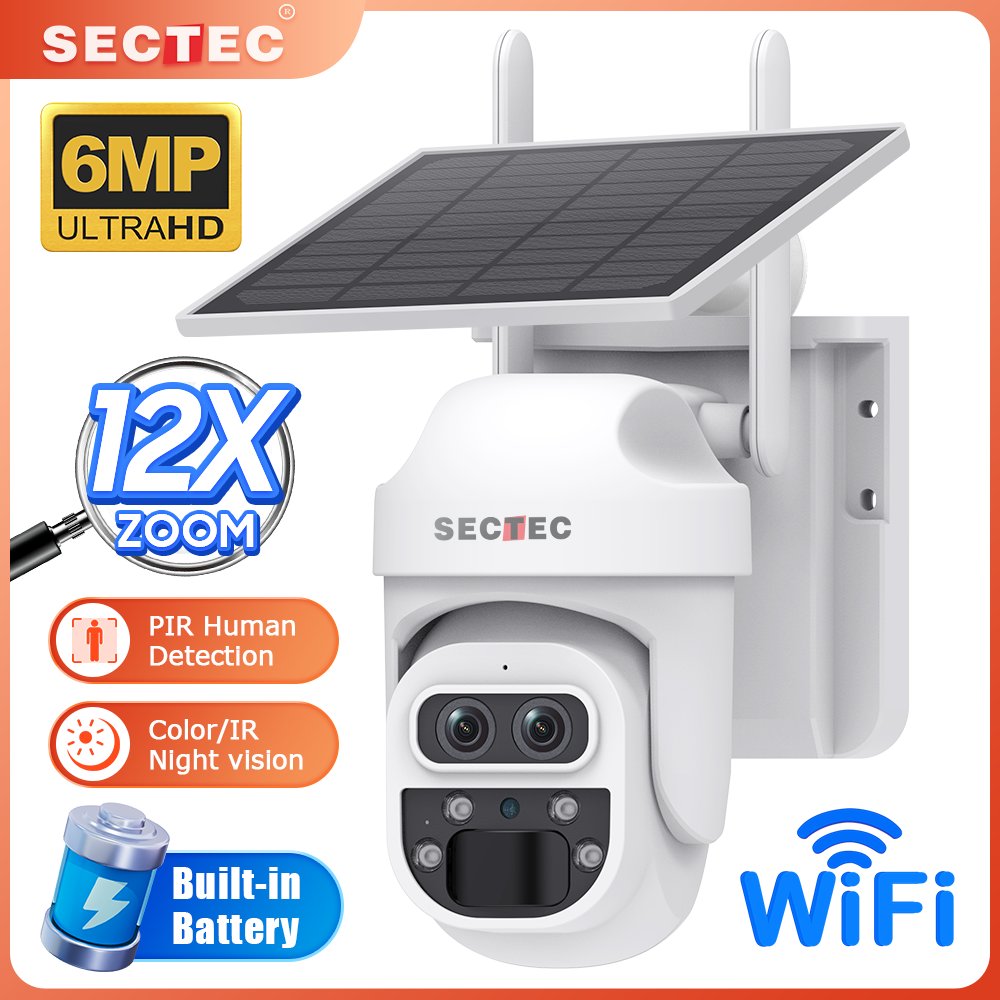 UBOX 12X PIR Human Detection PTZ Security Camera HD 6MP IP CCTV Panoramic Mini Size Wifi cameras Outdoor Network Camera