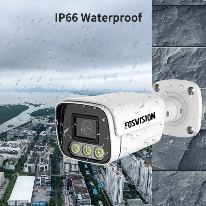 Hot Sale Ip Poe 4MP Hd Camera Full Color Night Vision Outdoor Ir Security Waterproof Surveillance Bullet Cctv Camera 265