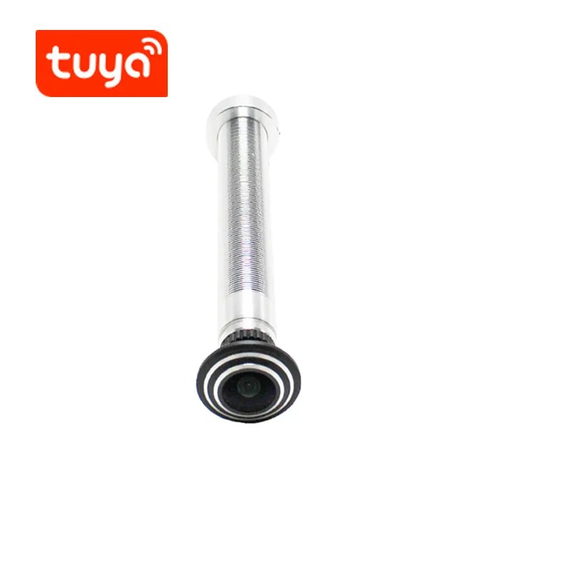1.66MM Wide Angle FishEye Audio TF Card Slot 5G 2.4G WIFI 16MM Hole Tuya Wifi Door Eye Camera Mini Peephole Door WifI IP Camera