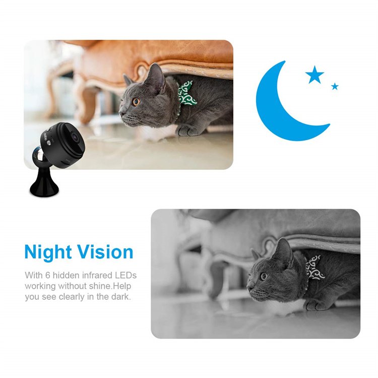 6 A9 Mini Camera Wifi DH Night Viewing Wireless Indoor Outdoor IP Magnetic Home Security Network Video Digital Camera A9