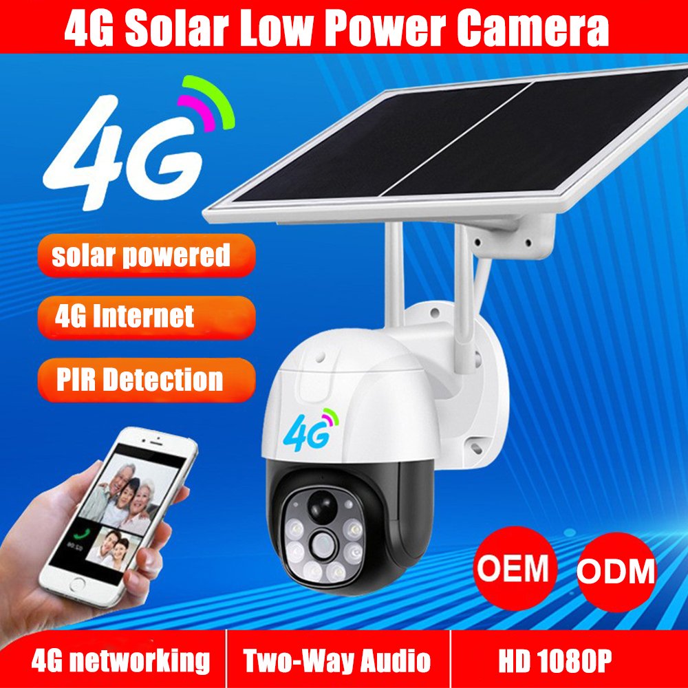 V380 3MP Low Power Icsee PIR Wireless 360 Web Ptz Outdoor 4G Solar Ip Wifi Security Camera System Cctv Network Camera
