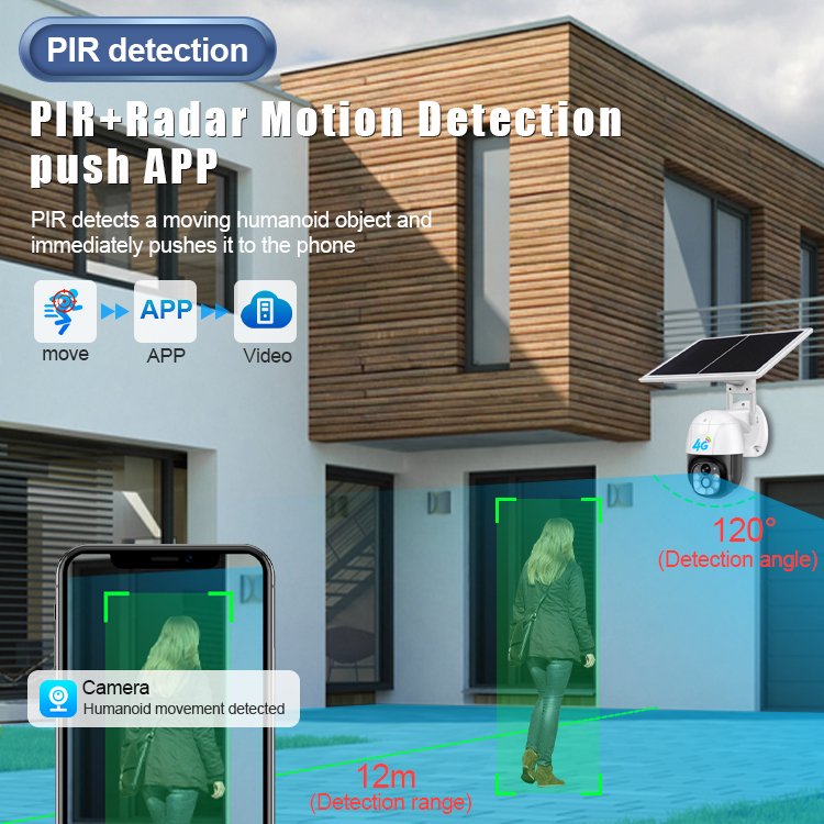 Wireless Camera System Security WIFI CCTV Solar Camera Solar PTZ V380 Outdoor 3MP 2MP 4G with SIM Card IP 4G Network Comera 8W