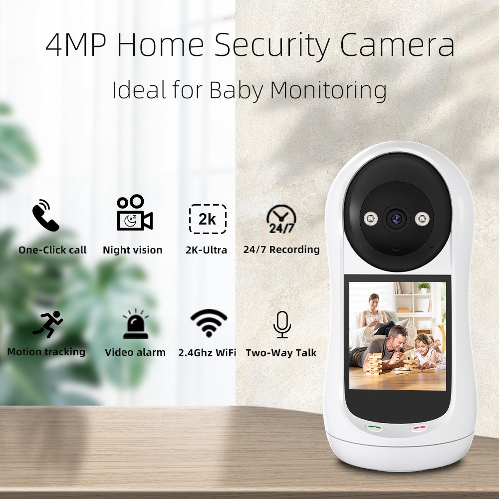 2024 Hot Sale iCSee App Support Calling Video Call Wifi 360 Degree Rotation HD 1080P 2K Resolution Network Camera