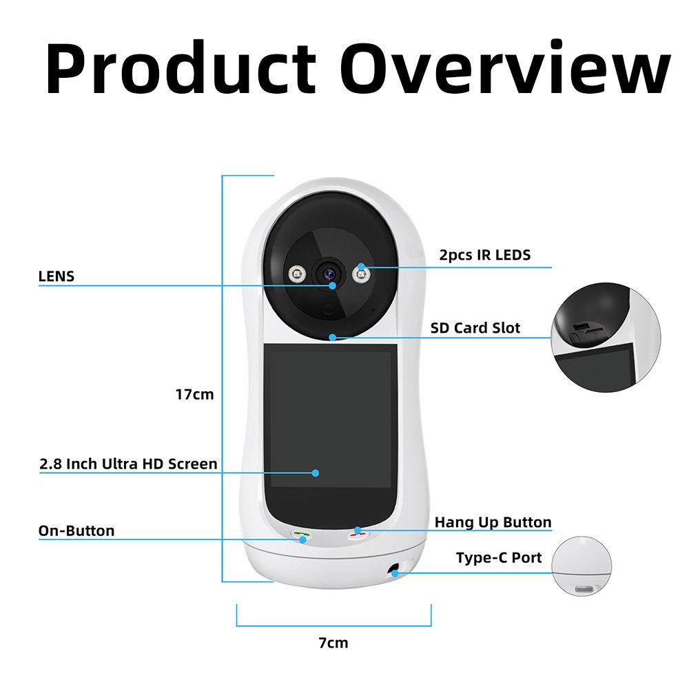 2024 Hot Sale iCSee App Support Calling Video Call Wifi 360 Degree Rotation HD 1080P 2K Resolution Network Camera