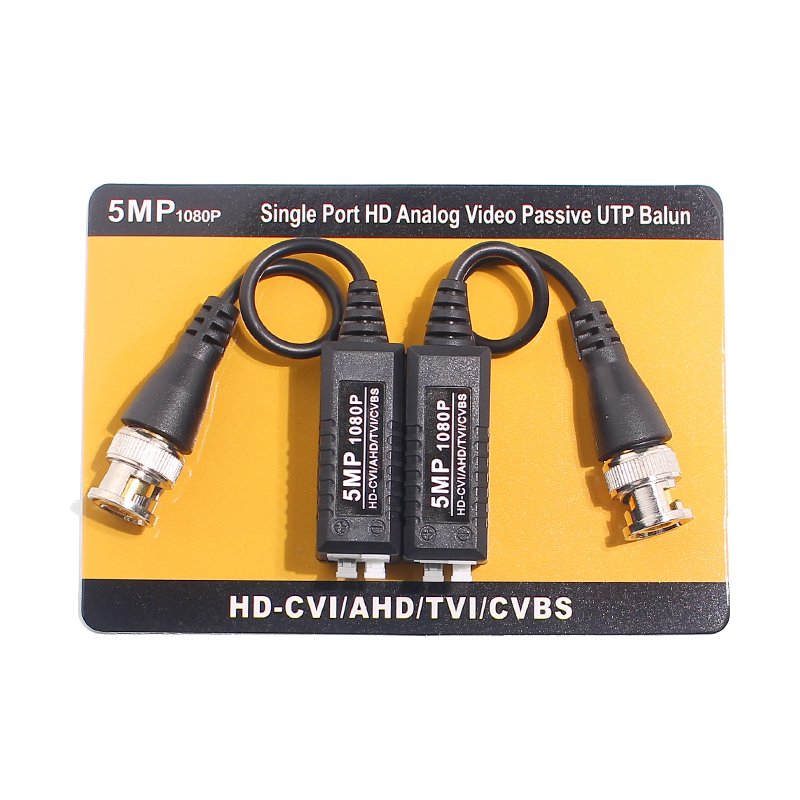 YJS-209HD HDCVI/HDTVI/AHD/CVBS video balun 720P/960P/1080P/3MP/4MP/5MP/8MP single port HD analog video passive UTP balun