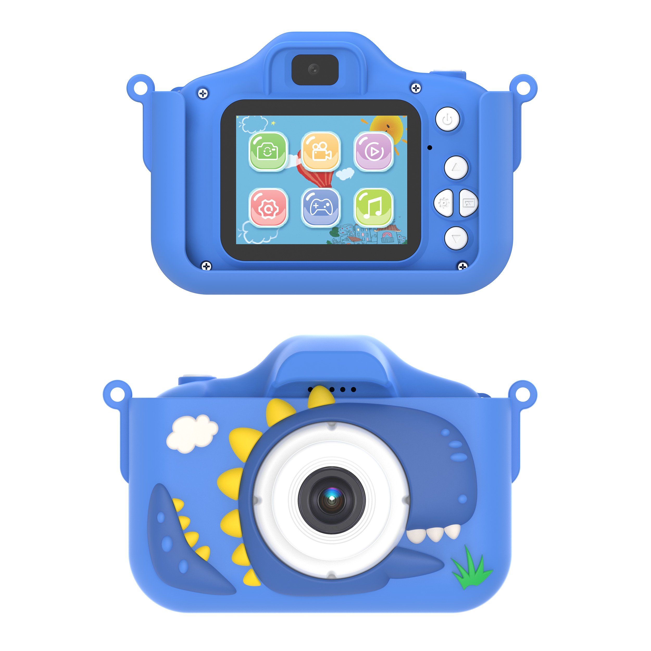 48M HD dual lens Dinosaur Kids Camera Green Blue Boy Girl Birthday Gift Christmas Gift Mini Camera
