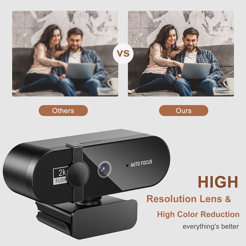 Webcam 4K 2K Webcam 1080P Webcam With Microphone Tripod Autofocus Mini Usb Camera To Computer Full Hd For PC Mac Laptop