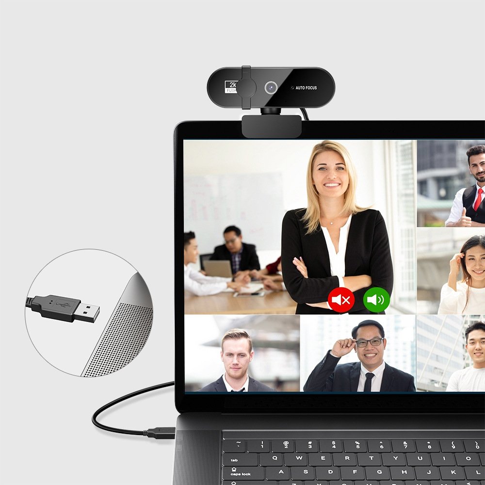 Webcam 4K 2K Webcam 1080P Webcam With Microphone Tripod Autofocus Mini Usb Camera To Computer Full Hd For PC Mac Laptop