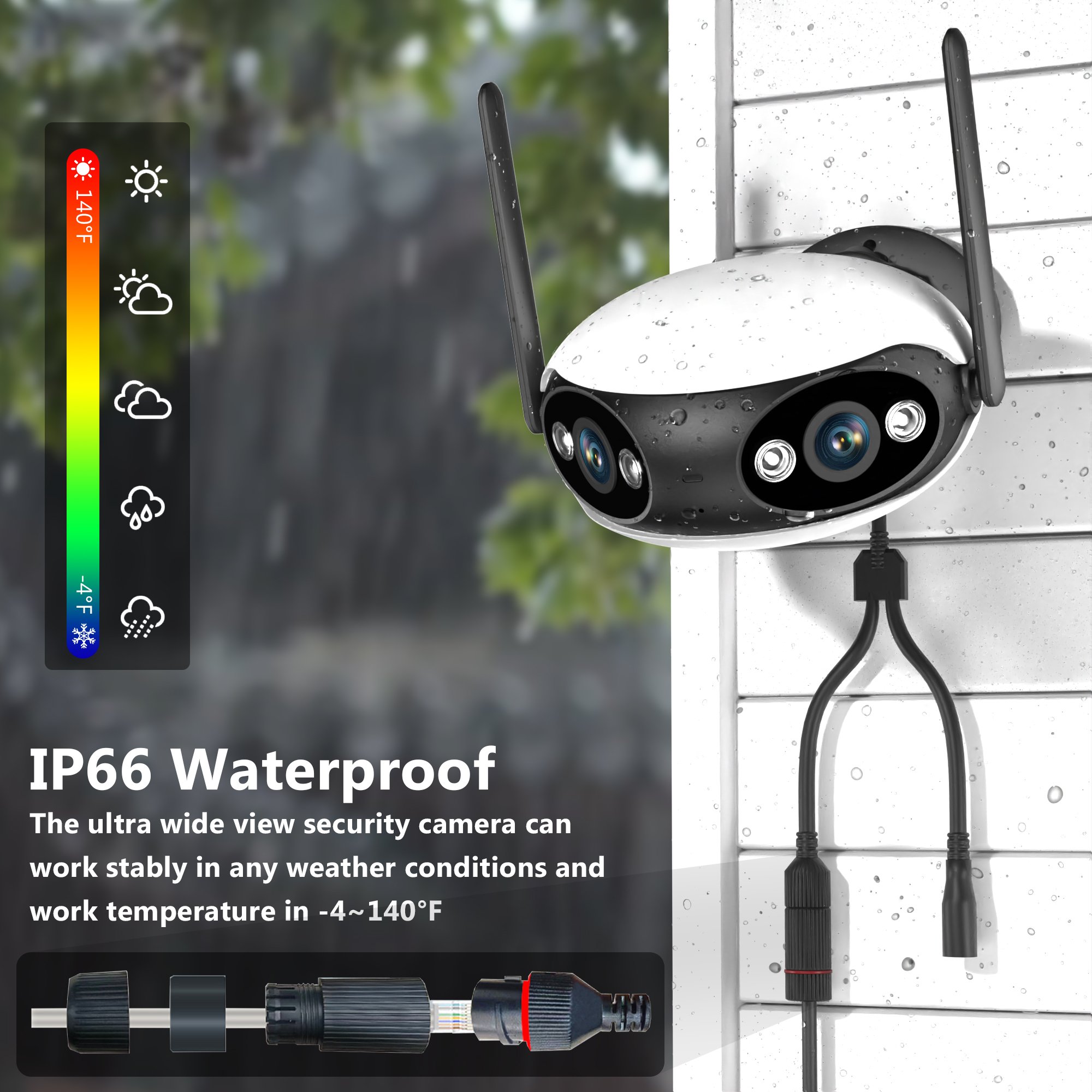 FansuTi Poe Dual Lens Icsee 4MP 8X Zoom Wifi Security Camera Audio Night Vision Waterproof Xmeye Wireless Network Camera