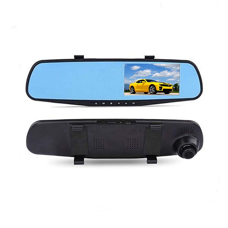 1080P HD CE certification 4.3 Inch Car Black Box Dual Lens Video Recorder Dash Cam Rearview Mirror Car Camera