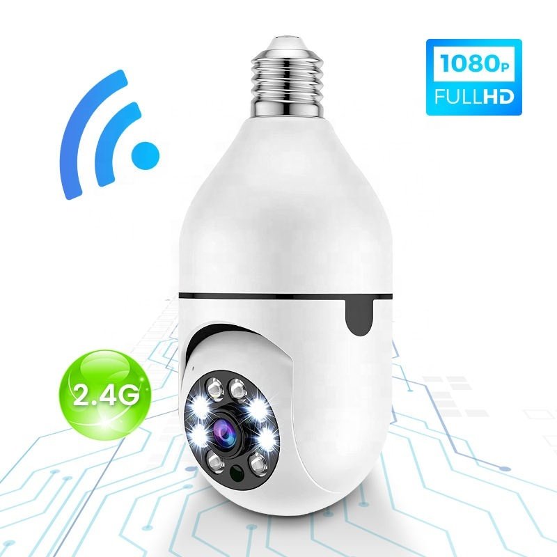 Factory Hot Light Bulb 360 Degree Camera 2.4Ghz Night Vision Wifi Security Camera 1080P 2mp Home Guard Wireless Camera A6 E27