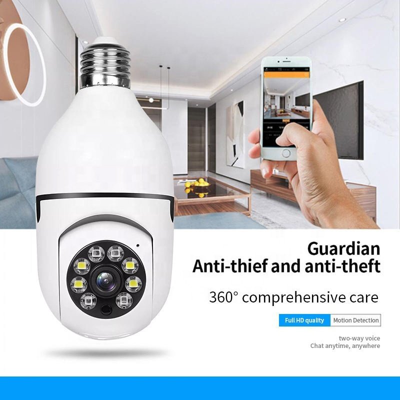 Factory Hot Light Bulb 360 Degree Camera 2.4Ghz Night Vision Wifi Security Camera 1080P 2mp Home Guard Wireless Camera A6 E27