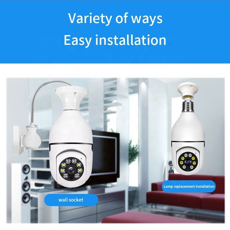 Factory Hot Light Bulb 360 Degree Camera 2.4Ghz Night Vision Wifi Security Camera 1080P 2mp Home Guard Wireless Camera A6 E27