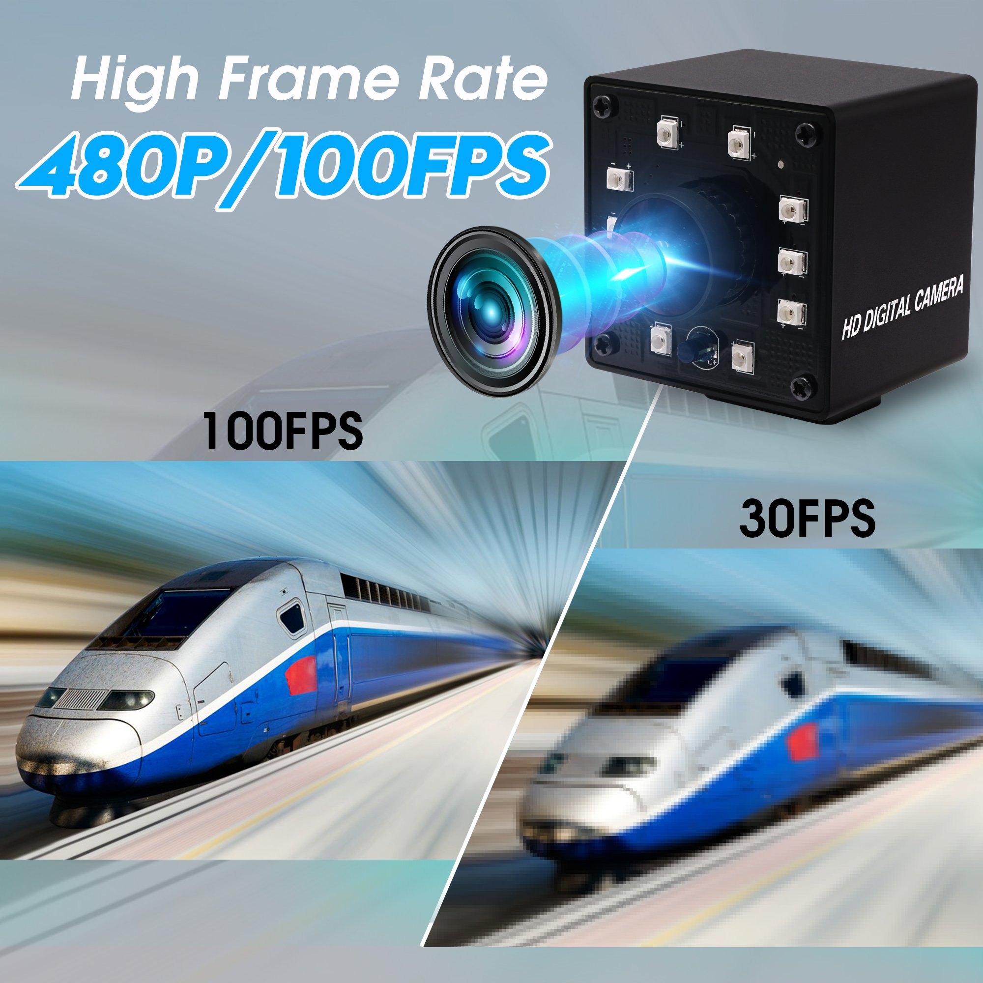ELP 2MP IR Infrared Webcam OV2710 High Speed 100fps HD 1080P Night Vision USB Mini Camera with IR LEDs for Video Surveillance