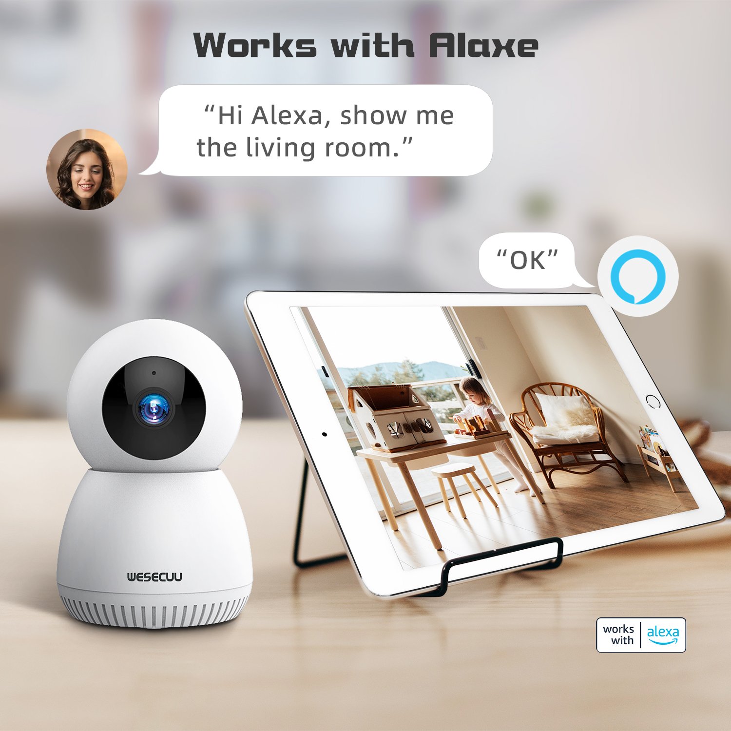 WESECUU 2MP PTZ WIFI baby cameras indoor 1080P de seguridad CCTV Pet Camera for Home Security cameras
