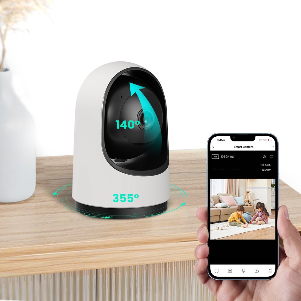 AVATTO WiFi 2MP IP Camera Tuya Smart Indoor Night VIsion Two Way Audio Smart Network Camera