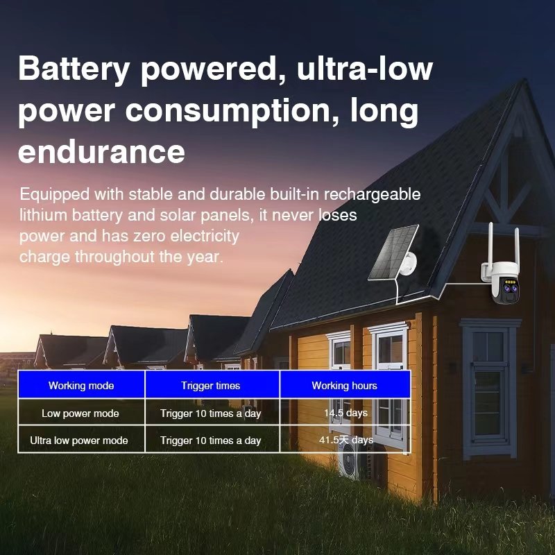 CB67D Vietnam Wholesale OKAM PRO 6MP Outdoor Security PTZ Wifi Camera Dual Lens Home Speed Dome CCTV IP 4G Solar Powered Network
