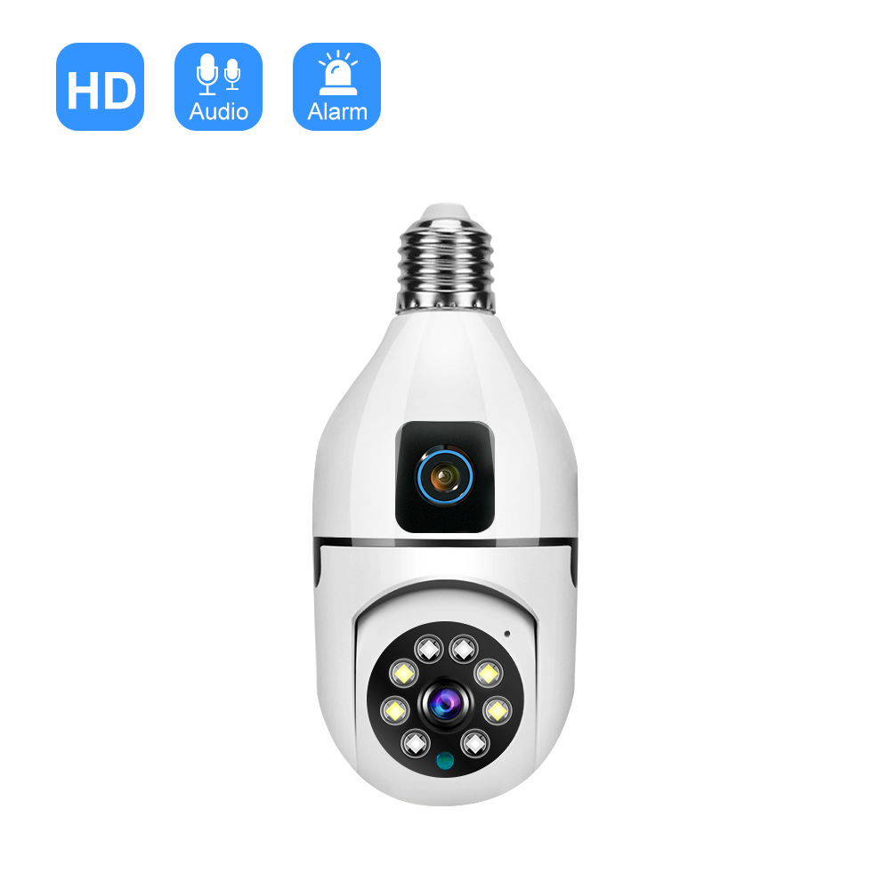Indoor Outdoor Bulb Ip Camera Customized Security Dual Camera Network Camera