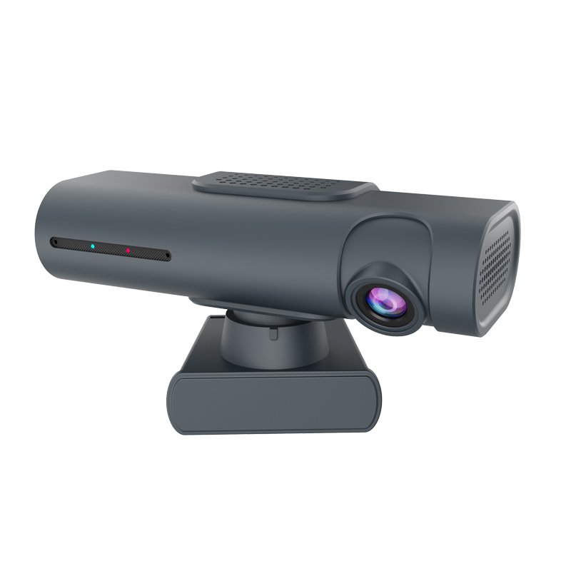 4K USB C PTZ Webcam with microphone for mac mini, flexible and fast AI auto tracking gesture control,pan tilt & 2x digital zoom