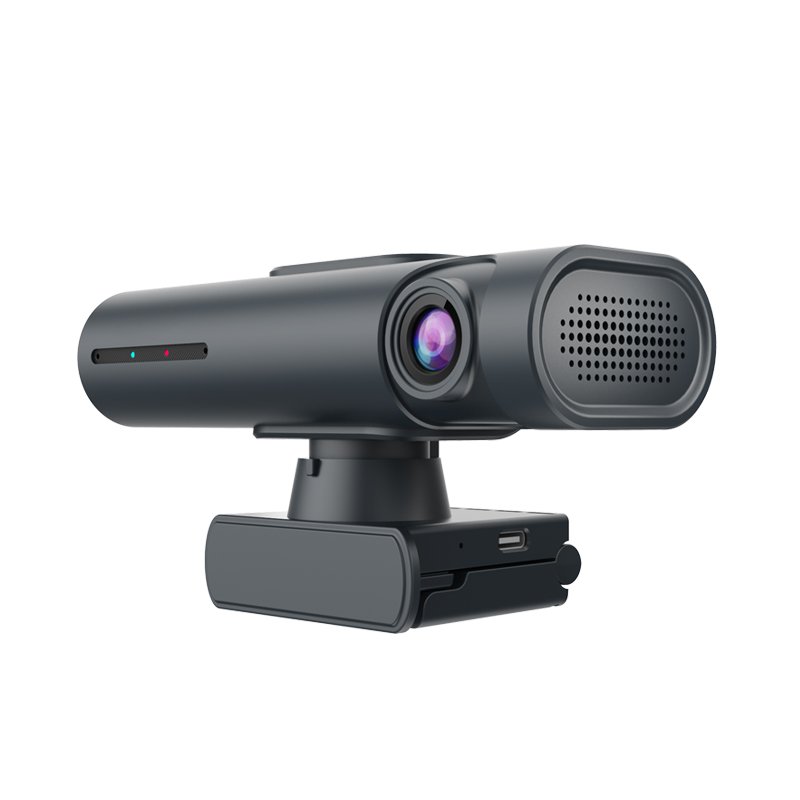 4K USB C PTZ Webcam with microphone for mac mini, flexible and fast AI auto tracking gesture control,pan tilt & 2x digital zoom