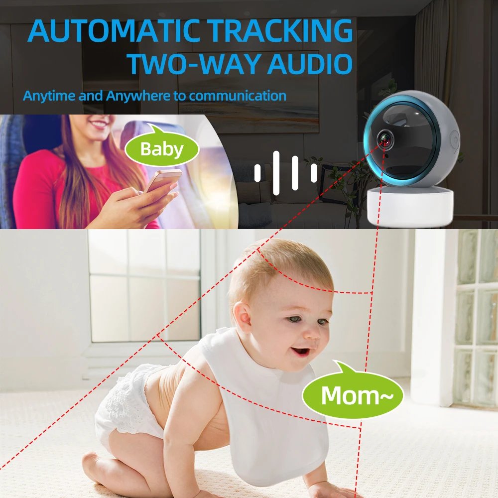 SUNISEE APP 5MP 2.4G Wifi Mini Indoor Monitor Baby Camera Wireless PTZ Motion detection Clear Night Vision Security Camera