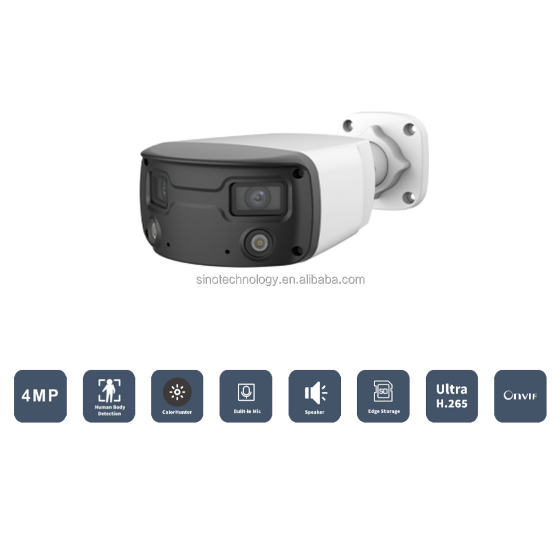uniview4MP HD ColorHunter Wide Angle Fixed Bullet Network Camera IPC2K24SE-ADF40KMC-WL-I0-NB