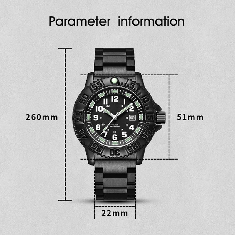 Classic High Quality Wrist Watch Men Luminous Hands Dial Analog Display Quartz Movement Alloy Band Dropshipping MOQ 1 with box