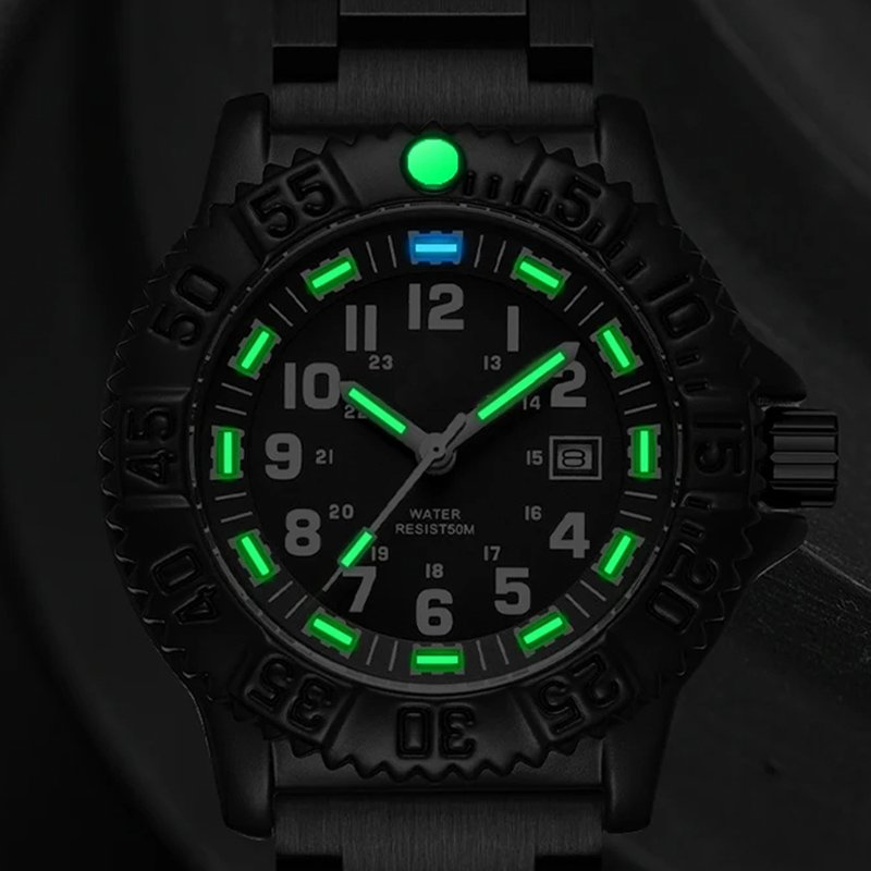 Classic High Quality Wrist Watch Men Luminous Hands Dial Analog Display Quartz Movement Alloy Band Dropshipping MOQ 1 with box