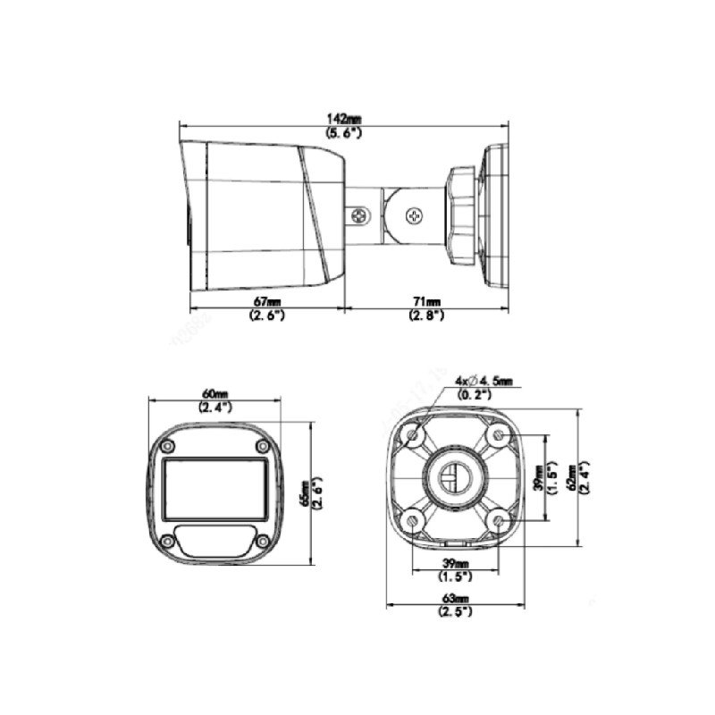uniview 2MP outdoor Fixed 2.8mm 3.6mm lens Mini Bullet analog HD Camera Security camera IP67 waterproof UAC-B115-F28(40)-NB