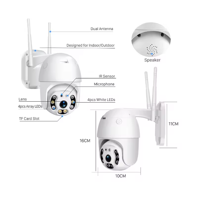 2MP ICSEE night vision two way audio Ip66 waterproof Network Video Rechargeable Security IP PTZ Camera Wifi Outdoor