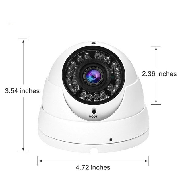 5X Zoom Mini Dome 8MP IP CCTV Camera XVR POE Switches NVR 4K H.265 Audio Support