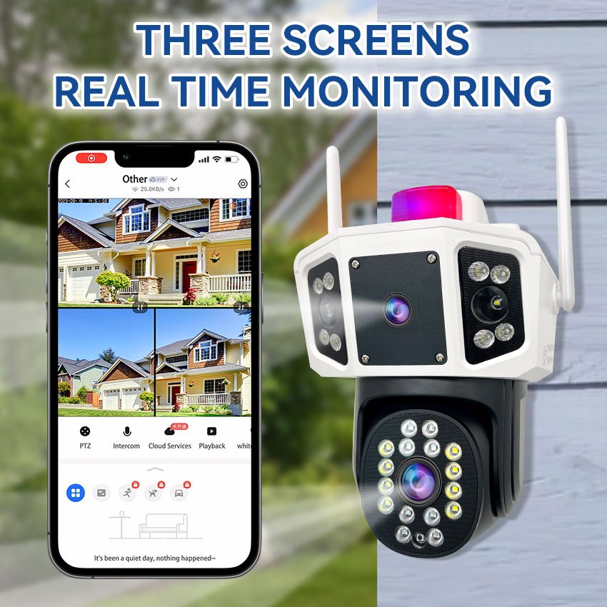 Yoosee 4k Outdoor Security Cctv Camera Wireless Ptz Full Color Dual Light Motion Monitoring Alarm Network Surveillance Camera
