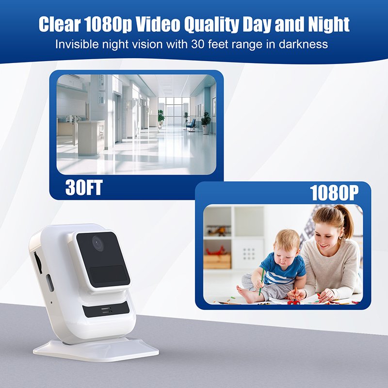 OEM Wifi IP CCTV Mini Camera M5 Dual Band 1080p Cmos Indoor Home Outdoor Portable White Mini DV 120 With Night Vision