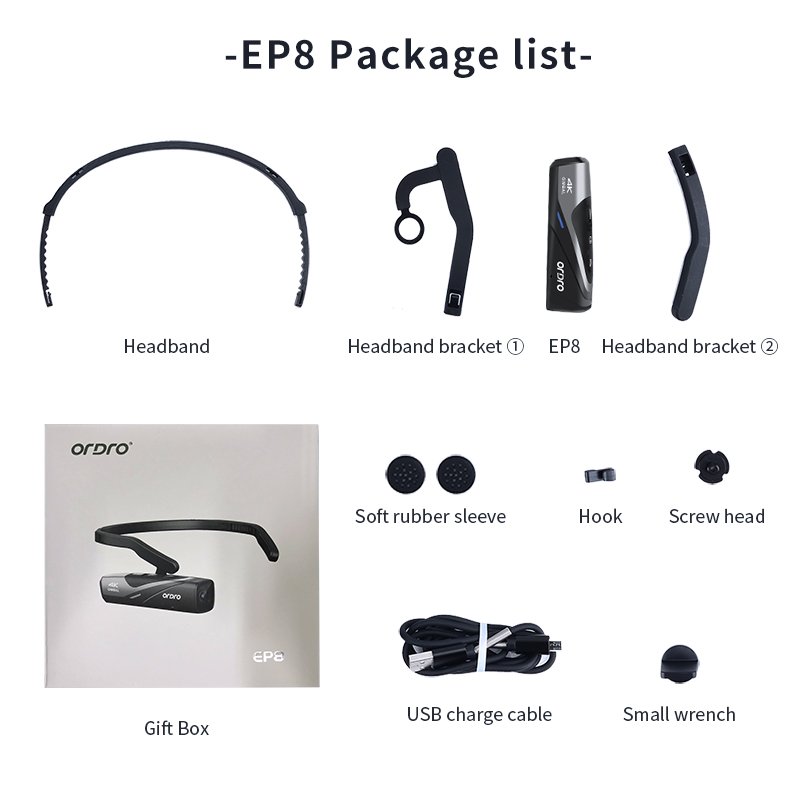 EP8 4K Mini Wifi Waterproof Sport Wearable Head Mounted Cameras Helmet Camcorder 60fps Video Action Camera