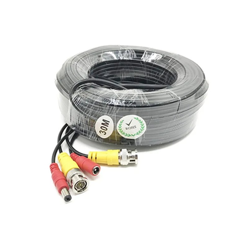 40m Wholesale CCTV Coaxial BNC+DC Power Cable 5m 10m 20m 30m 40m 50m for Analog Cameras