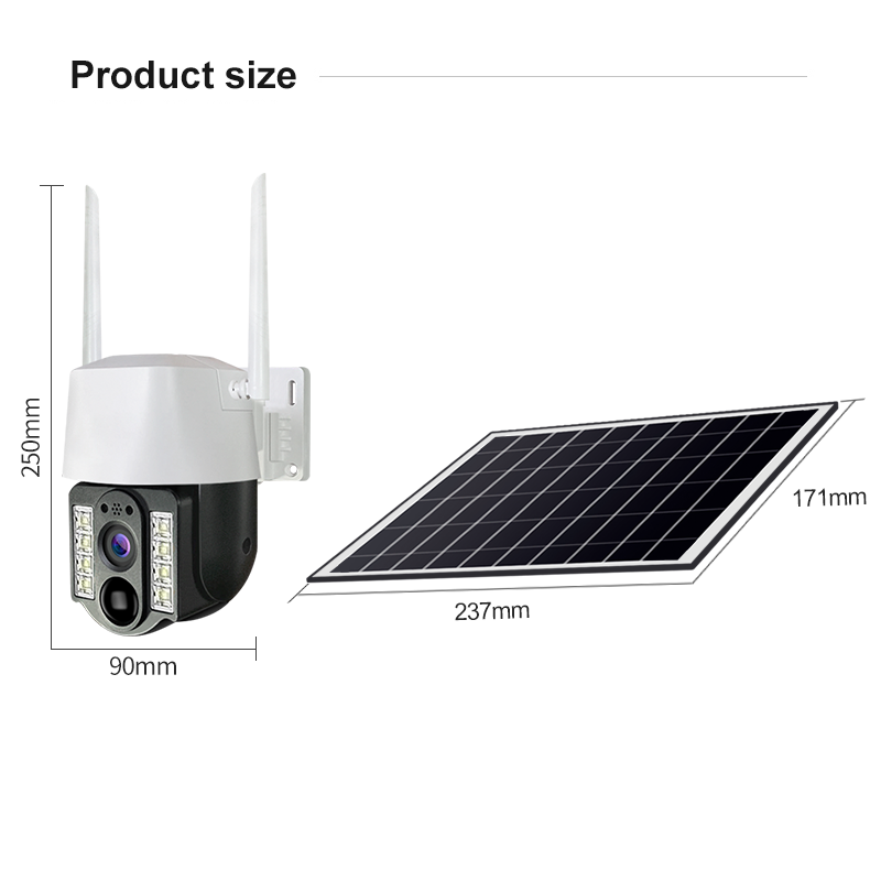 AOV Solar CCTV Security Camera IP 4G SIM Card 2MP 4MP WIFI Wireless Outdoor Night Vision Full Color Network PTZ Camera