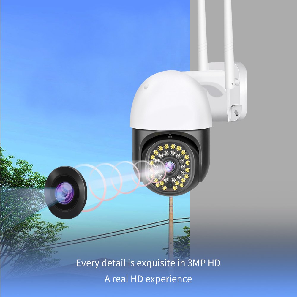 Factory OEM V380Pro CCTV IP Camera Outdoor 3MP Wifi PTZ Network Camera Two way audio Auto Tracking