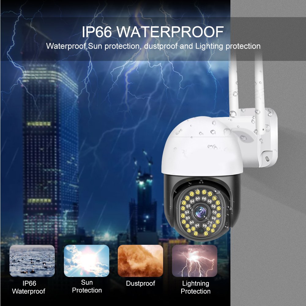 Factory OEM V380Pro CCTV IP Camera Outdoor 3MP Wifi PTZ Network Camera Two way audio Auto Tracking